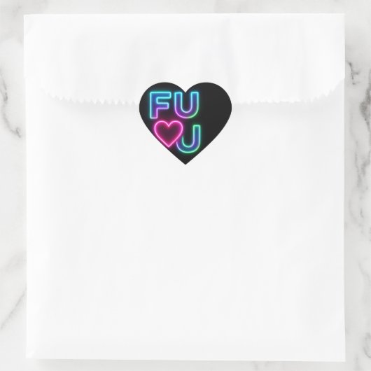 FULU Heart Shaped Sticker (Tasche)