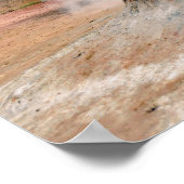 Fumarole, Geothermalgebiet Hverir, Island Poster (Ecke)