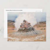 Fumarole, Geothermalgebiet Hverir, Island Postkarte (Vorne/Hinten)