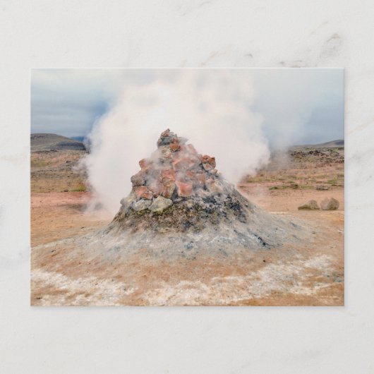 Fumarole, Geothermalgebiet Hverir, Island Postkarte (Vorderseite)