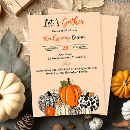 Fumpkin's Gather Thankgiving Dinner Party Einladung