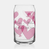 Fun 1001 Rote Herzblasen Thema Brautpaarung Dosenglas (Vorderseite)