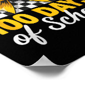 Fun 100 Days Teacher Celebration School Clroom Sty Poster (Ecke)