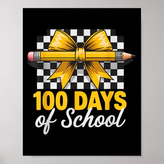 Fun 100 Days Teacher Celebration School Clroom Sty Poster (Vorne)