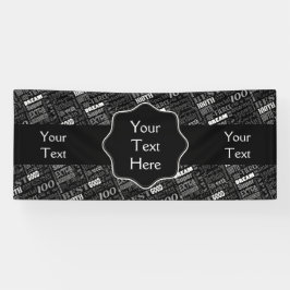 Fun 100th Birthday Party Personalisiert Monogram Banner