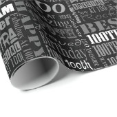 Fun 100th Birthday Party Personalisiert Monogram Geschenkpapier (Rolleneckpunkt)