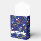 Fun 100th Birthday Party Personalisiert Monogram Geschenkschachtel (Geöffnet)