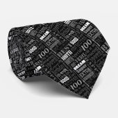 Fun 100th Birthday Party Personalisiert Monogram Krawatte (Gerollt)