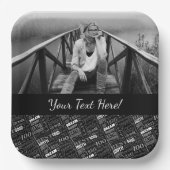 Fun 100th Birthday Party Personalisiert Monogram Pappteller (Vorderseite)