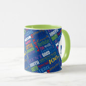 Fun 100th Birthday Party Personalisiert Monogram Tasse (VorderseiteRechts)