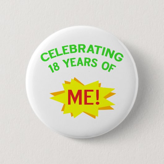 Fun 18. Geburtstagsgeschenk Idee Button (Vorderseite)