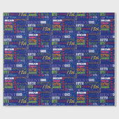 Fun 18. Geburtstagspartei Personalisiert Monogramm Geschenkpapier (Flach)