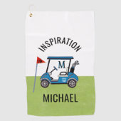 Fun 19th Hole Custom Cart Personalized Golfhandtuch (Vorderseite)