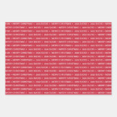 Fun 2020 Sind zum Kotzen Frohe Weihnachtscreme Rot Geschenkpapier Set (Vorderseite)