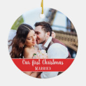 Fun 2022 sind zum Kotzen, aber wir got verheiratet Keramik Ornament (Hinten)