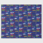Fun 20. Geburtstagsparty Personalisiert Monogram Geschenkpapier (Flach)