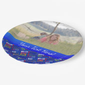 Fun 20. Geburtstagsparty Personalisiert Monogram Pappteller (Schrägansicht)