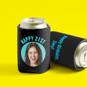 Fun 21. Geburtstag CUSTOM TEXT Foto Dosenkühler