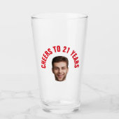 Fun 21. Geburtstag CUSTOM TEXT Foto Glas (Vorderseite)