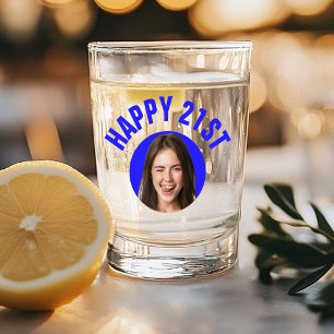 Fun 21. Geburtstag CUSTOM TEXT Foto Schnapsglas