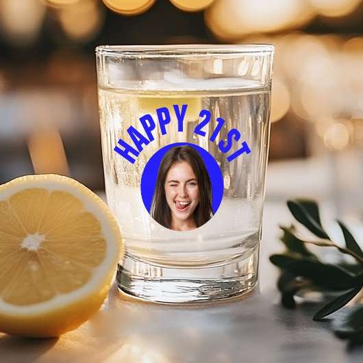 Fun 21. Geburtstag CUSTOM TEXT Foto Schnapsglas