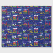 Fun 25. Geburtstagspartei Personalisiert Monogramm Geschenkpapier (Flach)