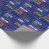 Fun 25. Geburtstagspartei Personalisiert Monogramm Geschenkpapier (Ecke)