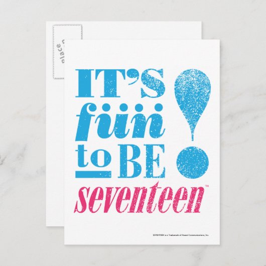 Fun 2 B 17-Aqua Postkarte (Vorne/Hinten)