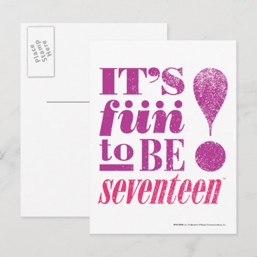 Fun 2 B 17-Purple Postkarte (Vorne/Hinten)
