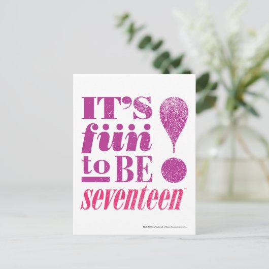 Fun 2 B 17-Purple Postkarte (Stehend Vorderseite)