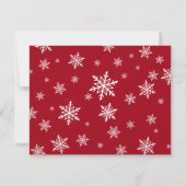 Fun 3 Foto Collage Red Bauble Ornament Holiday Karte (Rückseite)