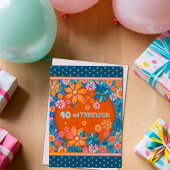 Fun 40 Fantastisches Floral Girly farbenfroh Custo Karte