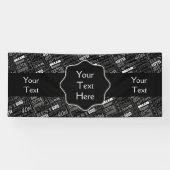 Fun 40. Geburtstag Party Personalisiert Monogram Banner (Horizontal)