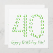 Fun 40 Geburtstagskarte (Vorne/Hinten)