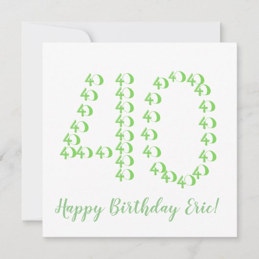 Fun 40 Geburtstagskarte (Vorderseite)