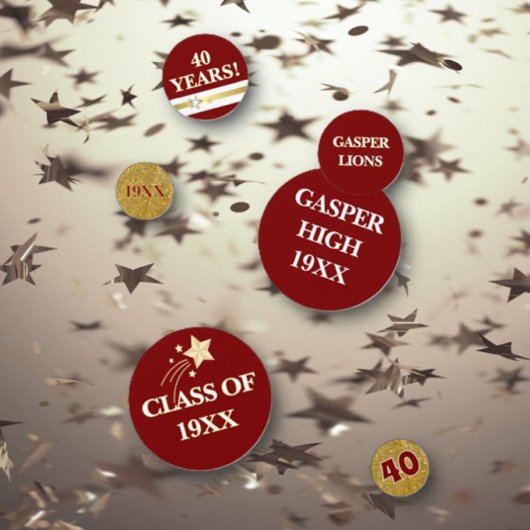 FUN 40. Klassentreffen Tischkonfetti Konfetti