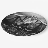 Fun 45. Geburtstagspartei Personalisiert Monogramm Pappteller (Schrägansicht)
