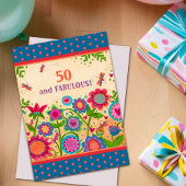 Fun 50 Fantastische Blütendrachenfliege Farbiges Z Karte