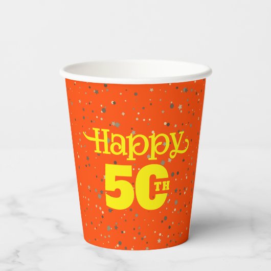 FUN 50. Geburtstag Pappbecher (Rückseite)