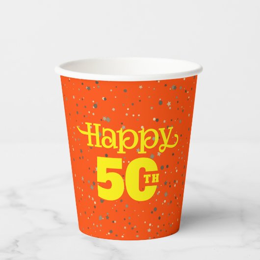 FUN 50. Geburtstag Pappbecher (Vorderseite)