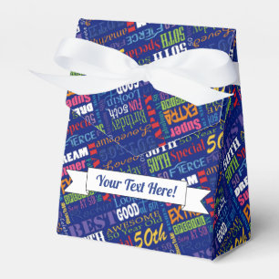 Fun 50. Geburtstagsparty Personalisiert Monogram Geschenkschachtel