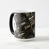 Fun 50. Geburtstagsparty Personalisiert Monogram Verwandlungstasse (Vorderseite Links)