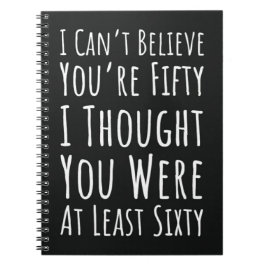 Fun 50th Birthday Gifts Fifty Unique Simple Humor Notizblock