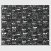 Fun 60. Geburtstagsparty Personalisiert Monogram Geschenkpapier (Flach)
