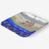 Fun 60. Geburtstagsparty Personalisiert Monogram Pappteller (Gewinkelt)