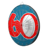 Fun 60. rot & blau fügen Sie Ihr eigenes Foto Dart Dartscheibe (Vorderseite rechts)