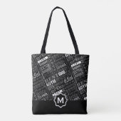 Fun 65. Geburtstagspartei Personalisiert Monogramm Tasche (Rückseite)