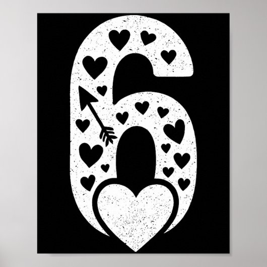 Fun 67 Number 6-7 6 7 Matching Valentine Six Seven Poster (Vorne)