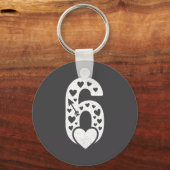 Fun 67 Number 6-7 6 7 Matching Valentine Six Seven Schlüsselanhänger (Vorderseite)