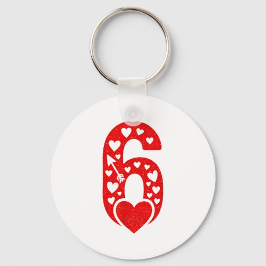 Fun 67 Number 6-7 6 7 Matching Valentine Six Seven Schlüsselanhänger (Vorderseite)